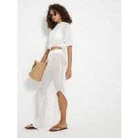 River Island Knit Beach Skirt - Cream