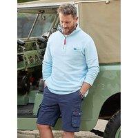 Joe Browns Very Versatile Funnel Neck Quarter Zip Sweat - Light Blue