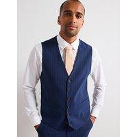 Skopes Wright Standard Fit Pinstripe Waistcoat - Navy