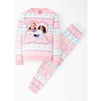 Barbie Fairisle Fleece Pyjamas - Pink