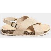 Yours Wide Fit Cross Strap Footbed Sandal
