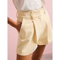 Style Cheat Tailored Shorts - Yellow