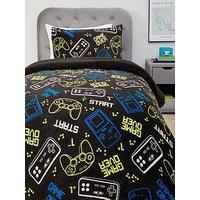 Very Home Game On Printed Fleece Duvet Set - Db