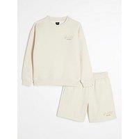River Island Boys Sweatshirt Set - Ecru
