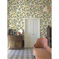 Holden Decor Lemon Leaf Trail Wallpaper - Cream/Orange