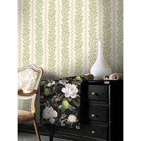 Holden Decor Foliage Stripe Wallpaper - Cream/Blush