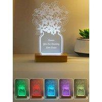 The Personalised Memento Company Personalised Flower Vase Led Light
