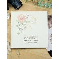 The Personalised Memento Company Personalised Floral Square Photo Album