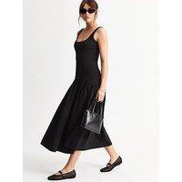 New Look Square Neck Midi Dress - Black
