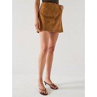 Only Faux Suede Mini Skirt - Brown