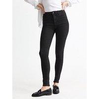 New Look Mid Rise Skinny Jeans - Washed Black
