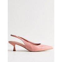 New Look Pink Slingback Kitten Heel Court Shoes