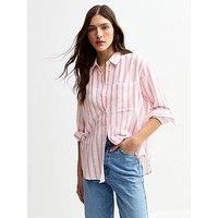 New Look Pink Striped Long Sleeve Shirt