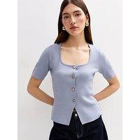 New Look Mid Blue Compact Square Cardi