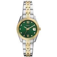 Fossil Women'S Scarlette 3-Hand Date, Stainless Steel Watch Es5388