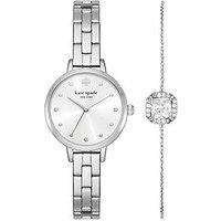 Kate Spade New York Women'S Metro Three-Hand, Silver-Tone Alloy Watch, Ksw1867