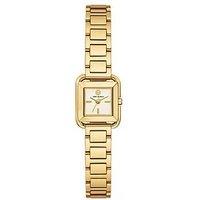 Tory Burch Women'S Mini Kira Square 2-Hand Gold-Tone Stainless Steel Watch Tbw6022