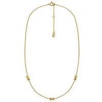 Michael Kors Women'S 14K Gold-Plated Sterling Silver Station Necklace, Mkc1780710