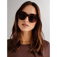 Le Specs Air Heart Tort Sunglass - Dark Brown