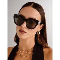 Le Specs Air Heart Black / Gold Sunglass
