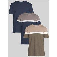 Very Man Cut And Sew T-Shirt 3 Pack - Multi