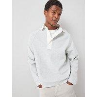 Very Man Oversized Polo Sweatshirt - Grey