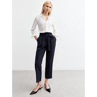 New Look Navy Paperbag Trousers