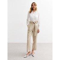 New Look Stone Paperbag Trousers