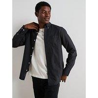 Very Man Long Sleeve Button Down Oxford Shirt - Black