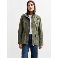 New Look Khaki Four Pocket Twill Shacket - Green