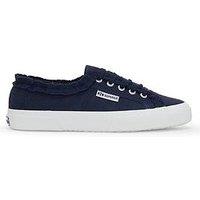Superga 3750 Jersey Rouches Leggera Plimsoll - Navy