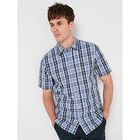 Very Man Short Sleeve Check Shirt - Blue