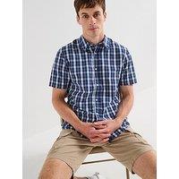 Very Man Short Sleeve Check Shirt - Navy