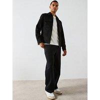 Very Man Essential Oversized Open Hem Joggers - Black