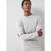 The Very Collection Midweight Knitted Crew Neck Jumper - Light Grey