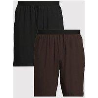 Very Man 2 Pack Pyjama Shorts - Burgundy/Black