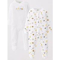 Mini V By Very Animal 2 Pack Sleepsuits