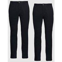 Very Man 2 Pack Slim Chino Trousers - Navy