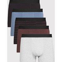 Very Man 5 Pack Striped Trunks - Navy