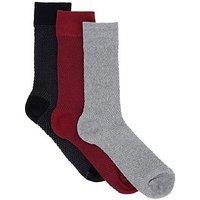 Very Man 3 Pack Assorted Textured Socks - Multi