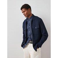 The Very Collection Midweight Knitted Zip Shacket - Navy