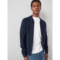 The Very Collection Midweight Knitted Bomber - Navy