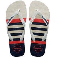 Havaianas Top Nautical Flip Flops - White/Navy
