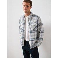 Very Man Check Zip Shacket - Blue