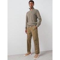 The Very Collection Double Pleat Trousers - Khaki