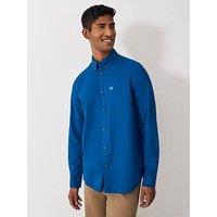Crew Clothing Oxford Long Sleeve Shirt - Dark Blue