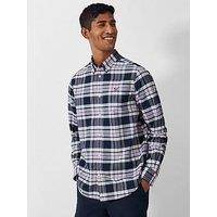 Crew Clothing Rupert Check Long Sleeve Oxford Shirt - Purple