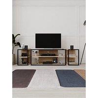 Decortie Echo Tv Stand & Side Tables Set - Sapphire Oak