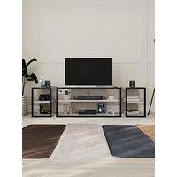 Decortie Echo Tv Stand & Side Tables Set - Mocha