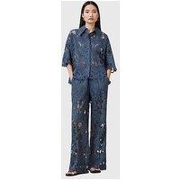 Allsaints Charli Embroidered Trouser - Light Blue